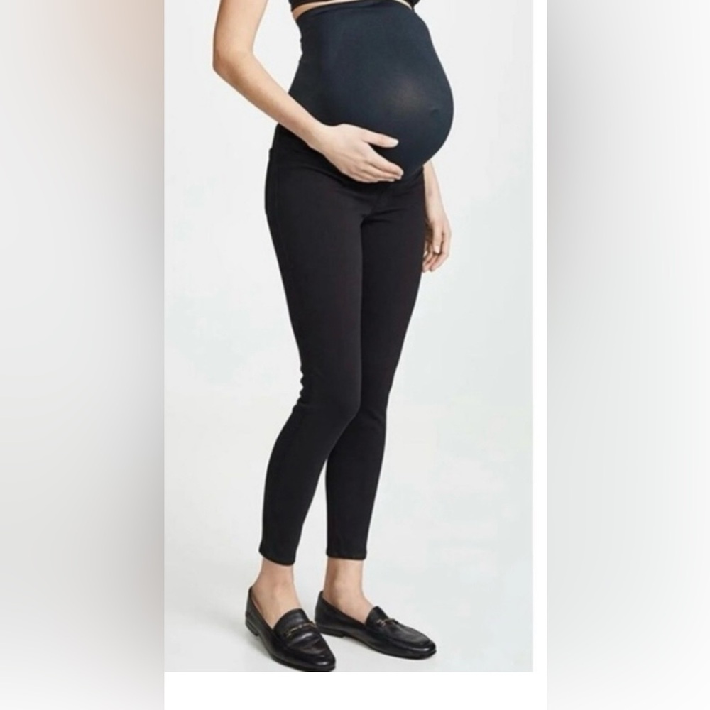 NWT Spanx Mama Womens Maternity Jean-ish Ankle Leggings Sz Small Black